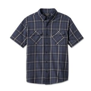 Harley-Davidson Navy Plaid Button Down Shirt